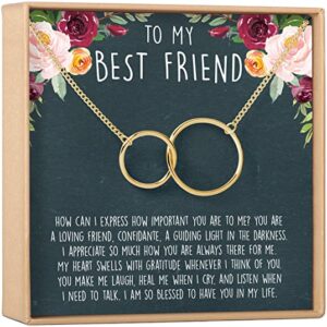 Dear Ava Best Friend Necklace - Heartfelt Card & Jewelry Gift for Birthday, Holiday, More