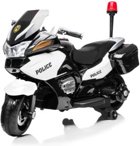 BAHOM 12V Ride On Police Motorcycle for Kids 3 to 8 Years Old
