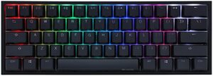 Ducky One 2 Mini RGB Cherry MX Switch PBT Keycap 60% RGB Mechanical Gaming Keyboard (Cherry MX Red)