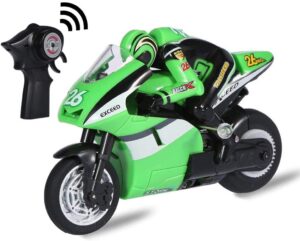 Top Race 4 Channel RC Remote Control Motorbike Goes On 2 Wheels with Built in Gyroscope