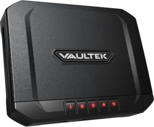 VAULTEK Essential Series Quick Access Handgun Safe with Auto Open Lid Pistol Safe Rechargeable Lithium-ion Battery