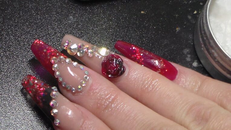 Acrylic Red and Black Nail Designs