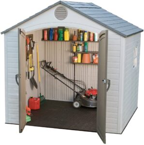 Lifetime 6406 8 X 5 Ft Outdoor Storage Shed with Window-Desert