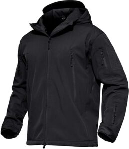MAGCOMSEN Men's Hooded Tactical Jacket Water Resistant Soft Shell Snow Ski Winter Coats
