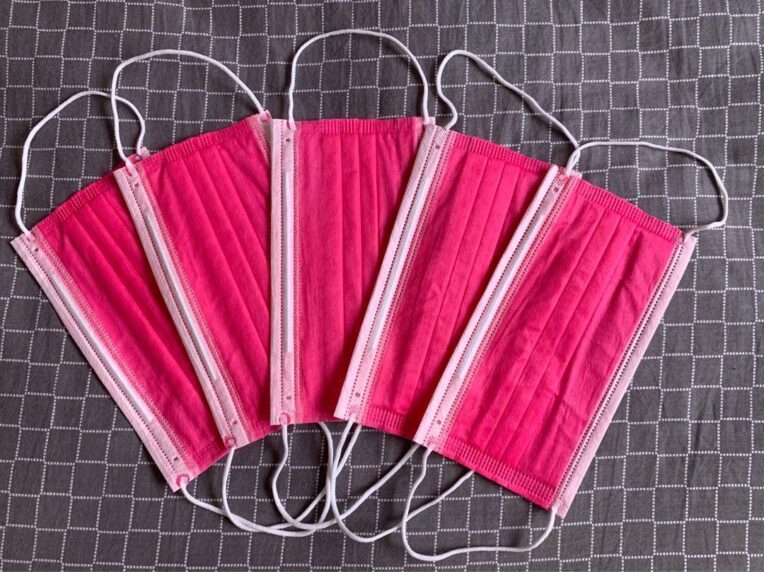 Pink Disposable Masks
