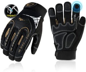 Vgo Heavy-Duty Synthetic Leather Work Gloves Mechanic Gloves Rigger Gloves