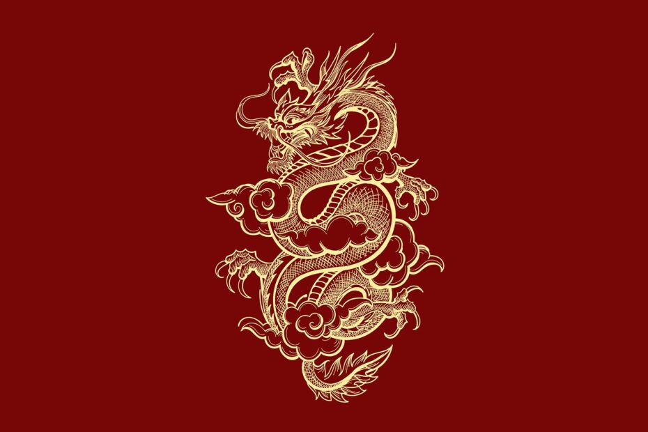 Red Chinese Dragon Aesthetic