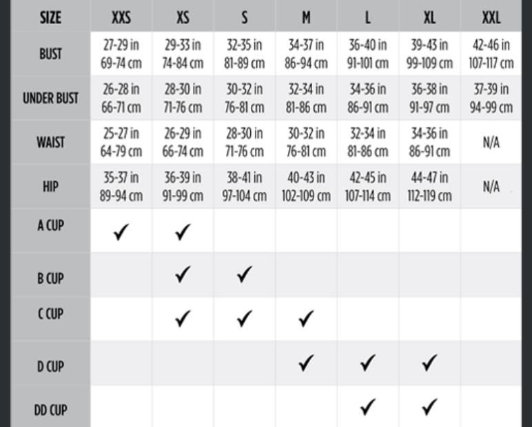 Wicked Weasel Size Chart