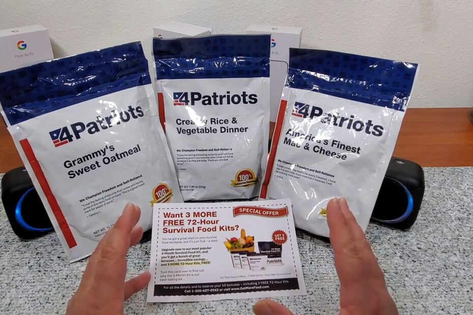 4Patriots Emergency Food Supply 72 Hour Survival Kit