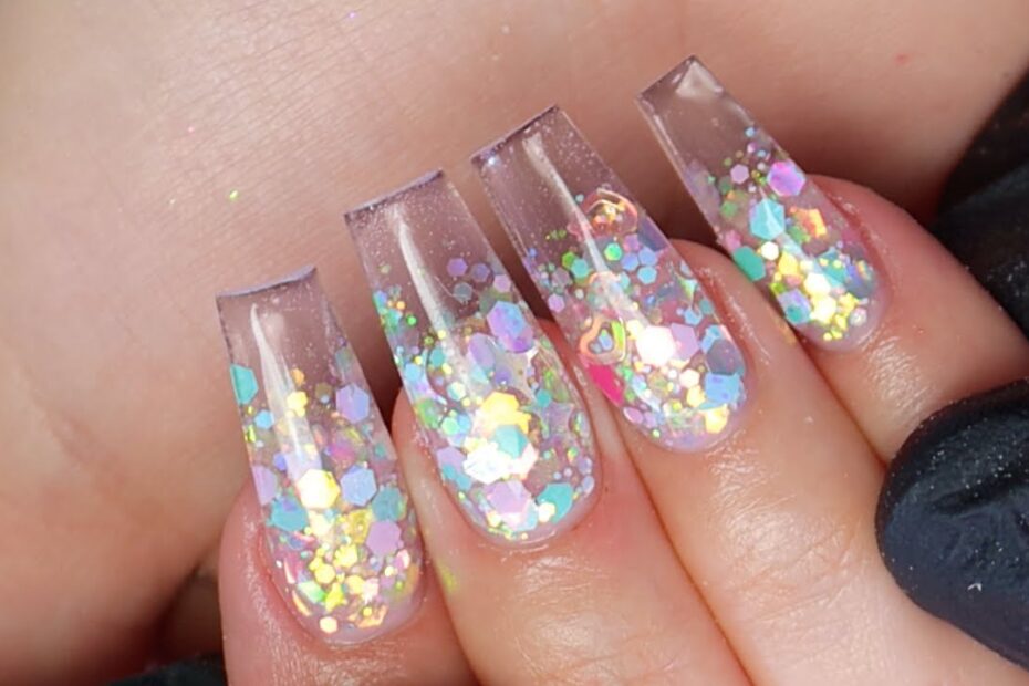 Clear Glass Acrylic Nails