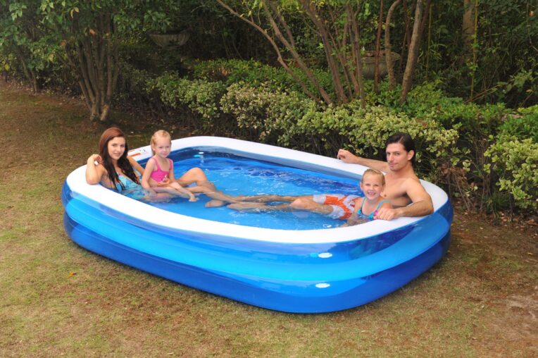 Jilong Giant Inflatable Kiddie Pool Family and Kids Inflatable Rectangular Pool