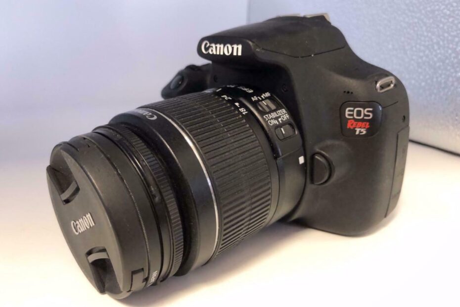 Canon EOS Rebel T5 DSLR Camera 2 Lens Bundle