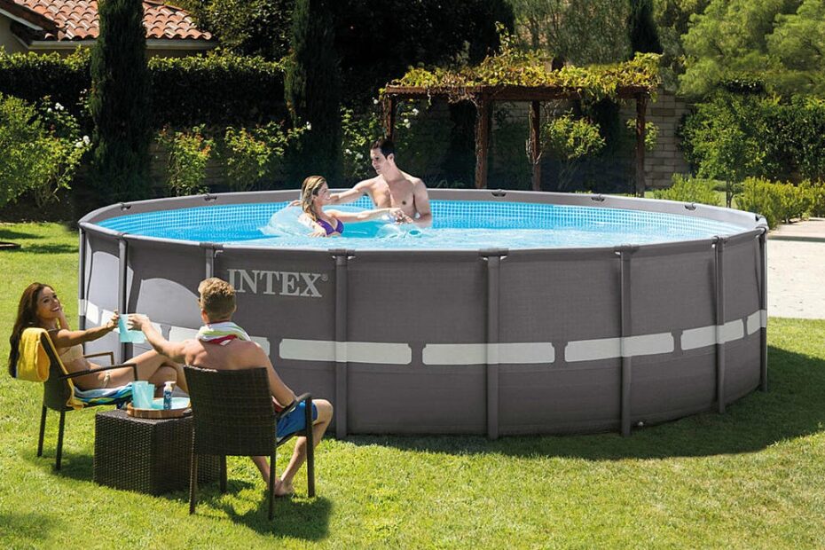 Intex 15ft X 48in Metal Frame Above Ground Swimming Pool Set