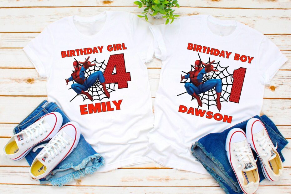 Spiderman Birthday Shirts for Family