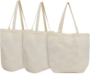 Reusable canvas grocery bags